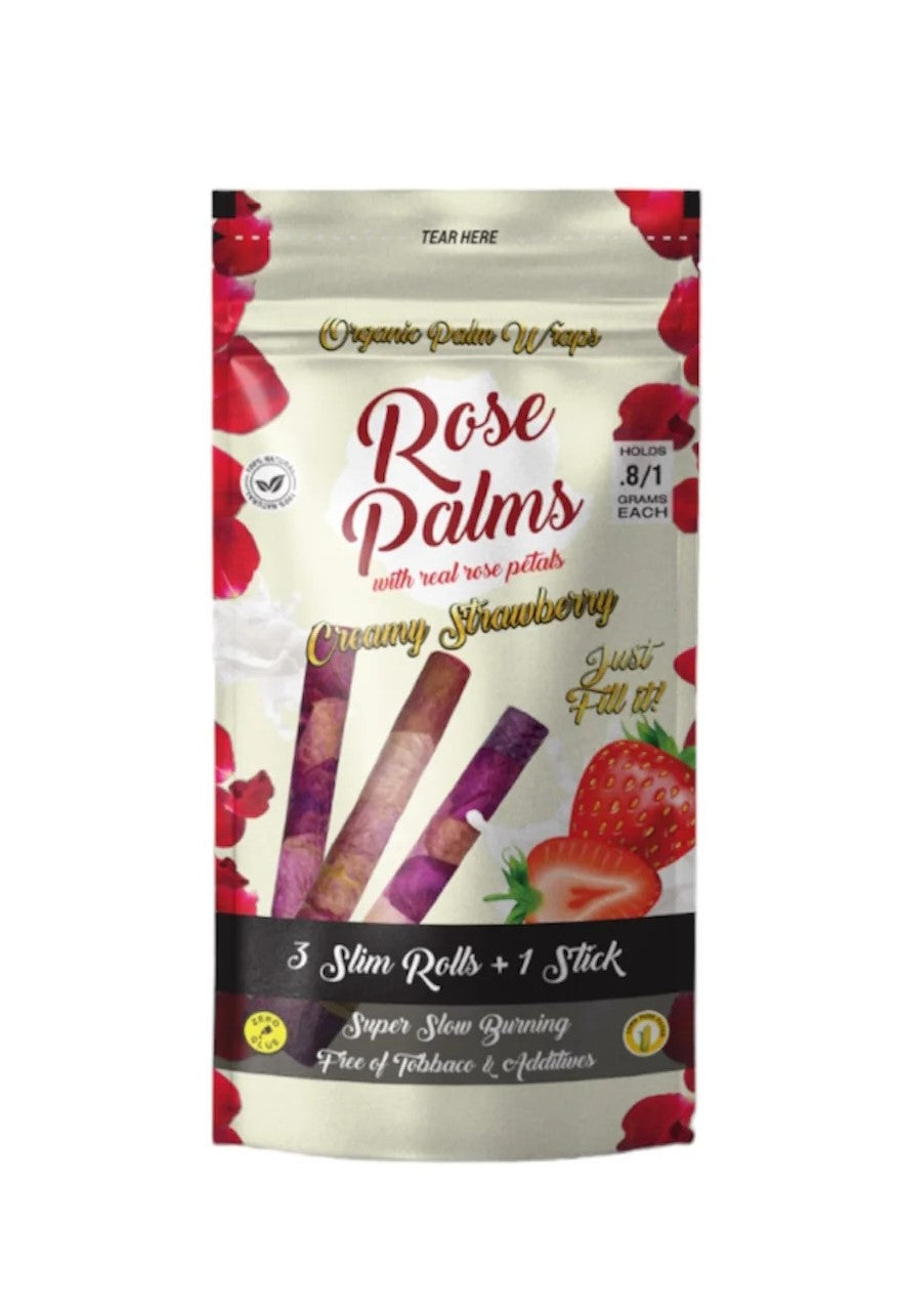 ROSE PALMS | CREAMY STRAWBERRY | 3 SLIM ROLLS