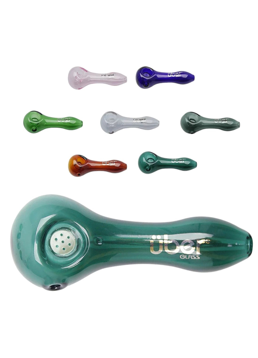 UBER GLASS | 4" SPOON WITH BUILT-IN SCREEN | ASSORTED COLORS