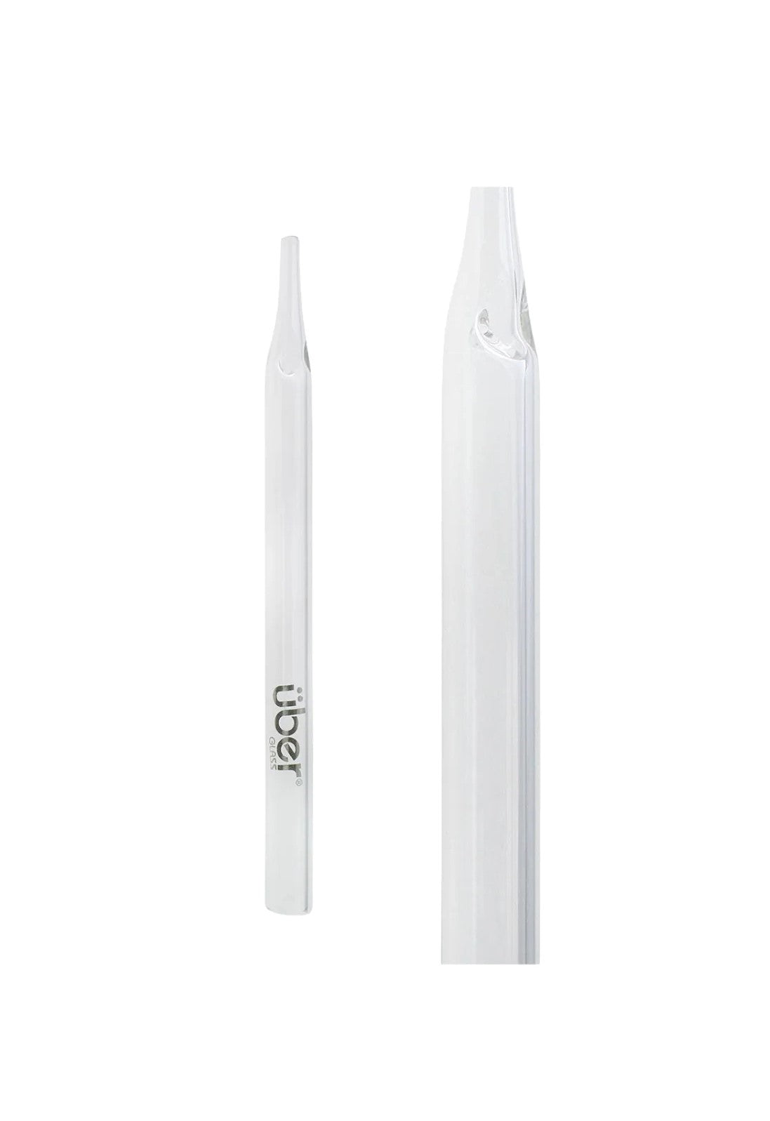 Uber Glass 7 Vapor Straw w/ Round Mouthpiece - Clear