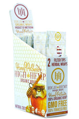 HIGH HEMP ORGANIC WRAPS, 2 WRAPS HONEY POT SWIRL | 25 POUCHES PER BOX HIGH HEMP ORGANIC WRAPS, 2 WRAPS HONEY POT SWIRL | 25 POUCHES PER BOX