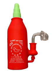 SIRACHA SILICONE WATERPIPE WITH QUARTZ BANGER