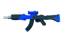 SILICONE NECTOR COLLECTOR GUN, BLUE AND BLACK