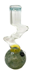 12" DOUBLE ZONG GLASS WATER PIPE | SINGLE UNIT