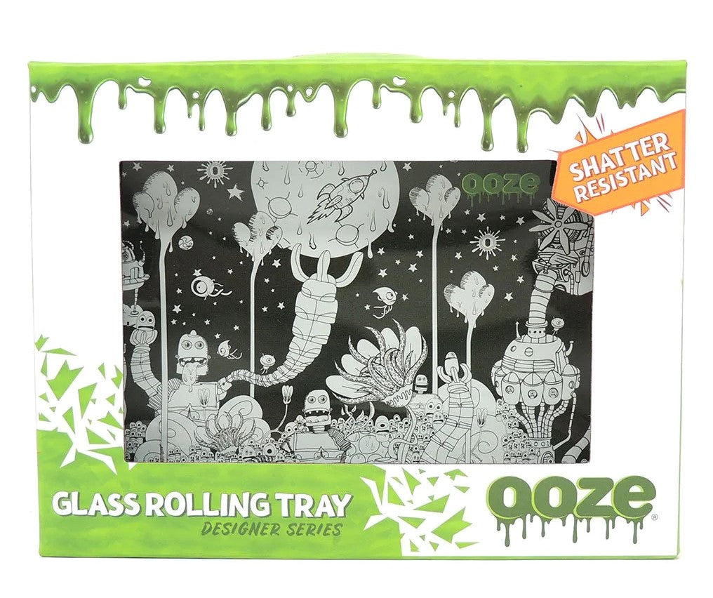 OOZE GLASS ROLLING TRAY, DYSTOPIA