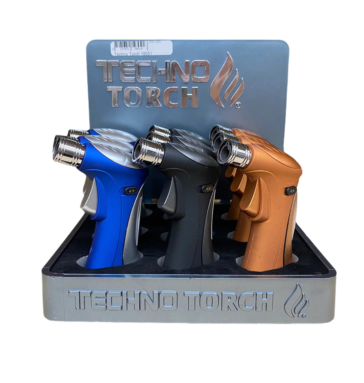 TECHNO TORCH LIGHTERS SOLID DESIGN | PACK OF 9 - NEW STAR NOVELTIES