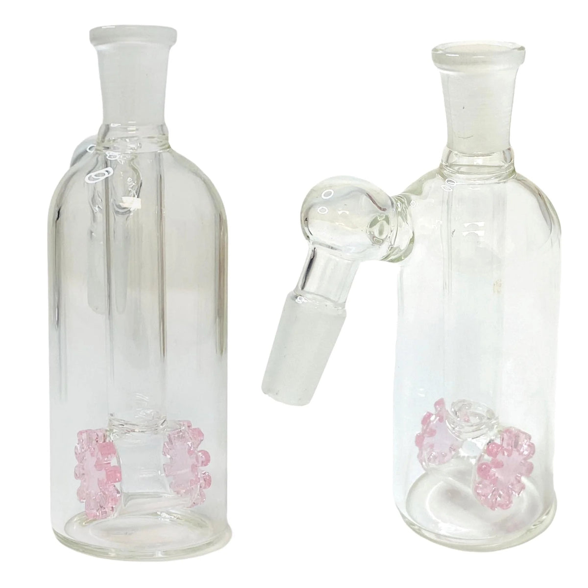 DOUBLE SIDED TURBINE PERCOLATOR ASHCATCHER, 14MM, PINK