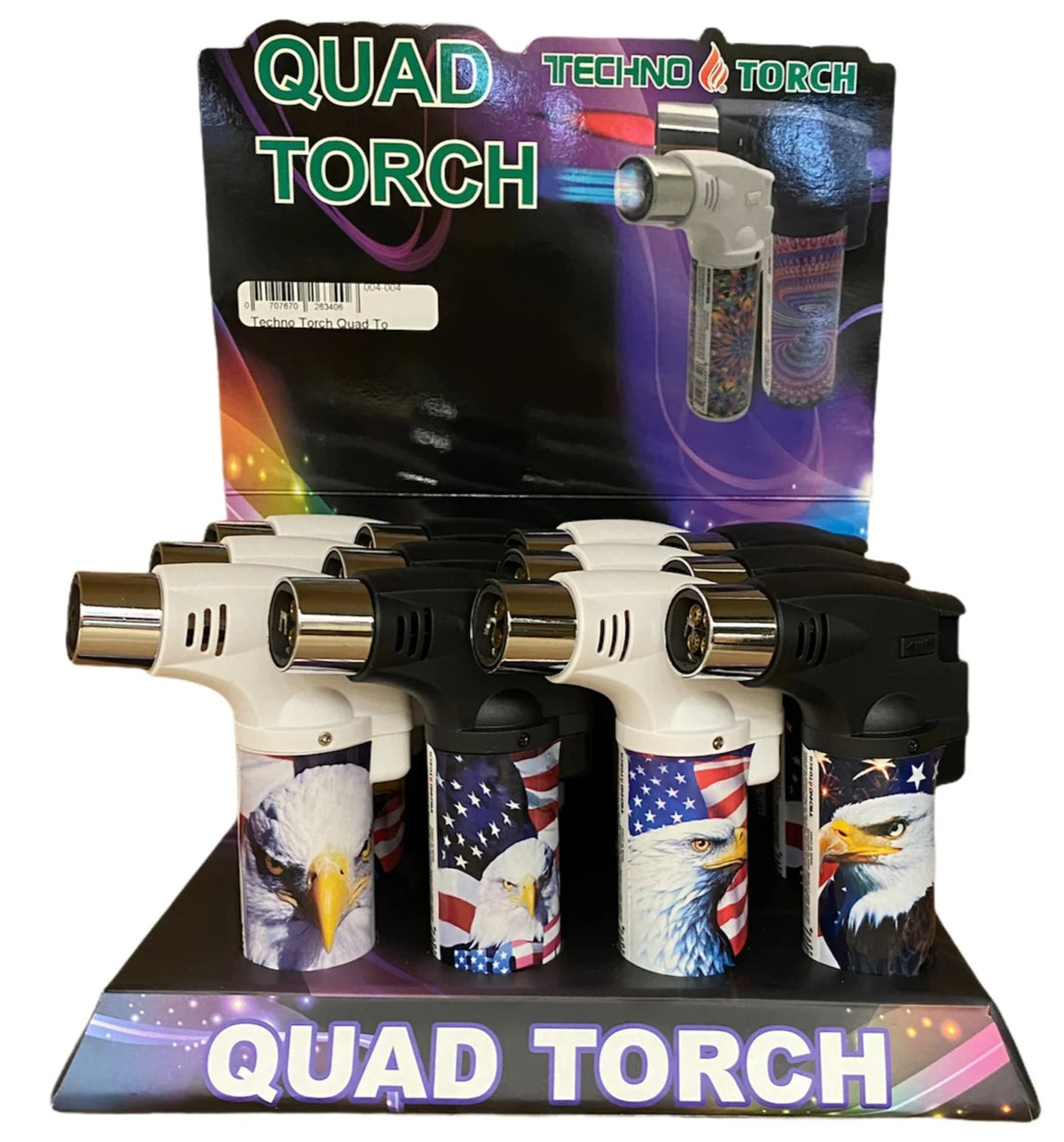 TECHNO TORCH QUAD TORCH EAGLE DESIGN | PACK OF 12