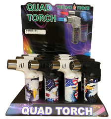 TECHNO TORCH QUAD TORCH EAGLE DESIGN | PACK OF 12