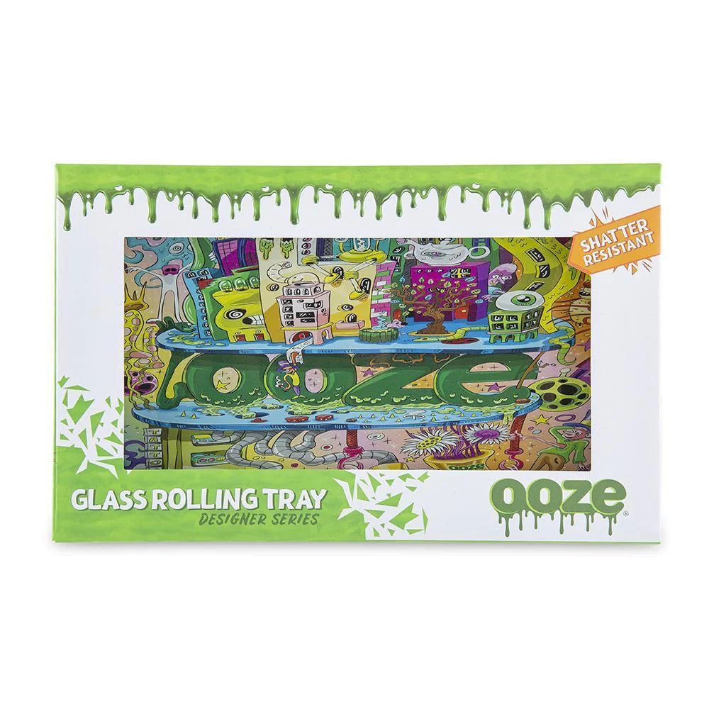 OOZE GLASS ROLLING TRAY, OOZEVILLE