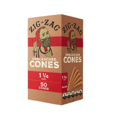 ZIG ZAG | CONES 1 1/4 SIZE UNBLEACHED | 50PK