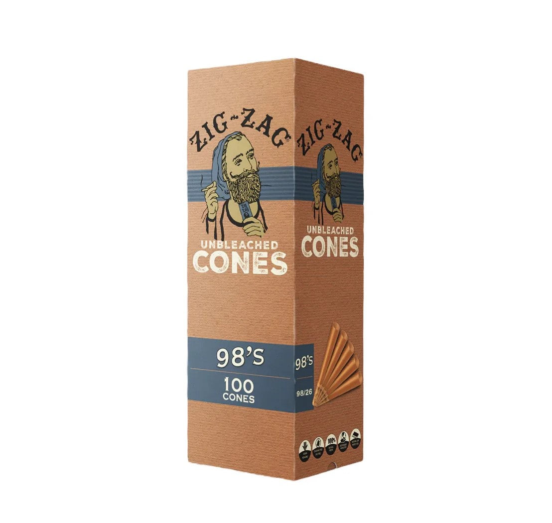 ZIG ZAG CONES | UNBLEACHED 98'S | 100PK