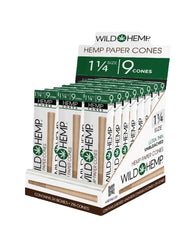 WILD HEMP | HEMP CONES ULTRA THIN UNBLEACHED 1 1/4 SIZE | 24PK