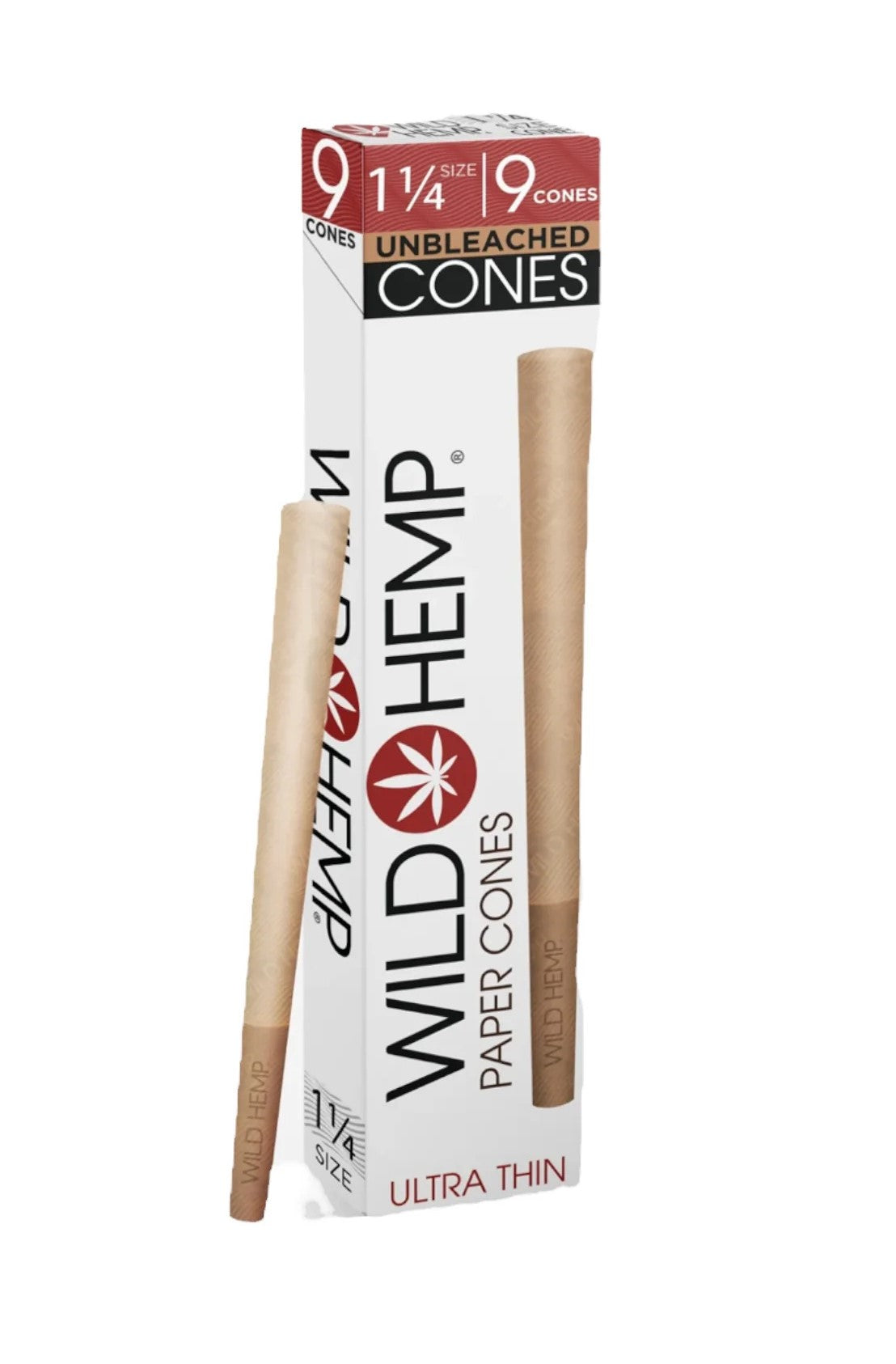 WILD HEMP CONES | UNBLEACHED ULTRA THIN 1 1/4 SIZE | 24PK