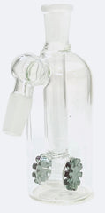 DOUBLE SIDED TURBINE PERCOLATOR ASHCATCHER, 14MM, GREEN