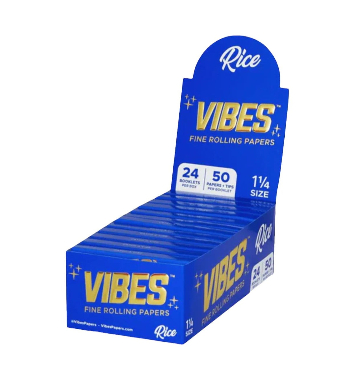 VIBES RICE PAPER WITH TIPS | 1 1/4 SIZE | 24PK