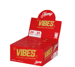 VIBES HEMP PAPER | KING SIZE WITH TIP | 24PK