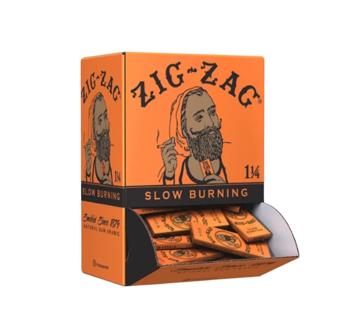 ZIG - ZAG 1 1/4" ROLLING PAPERS | 48 BOOKS (ORANGE)