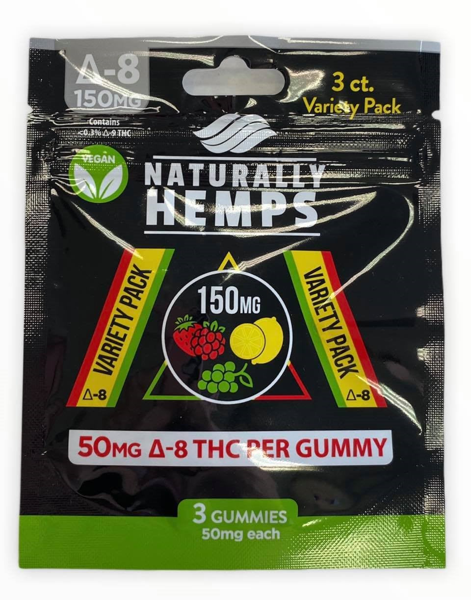 NATURALLY HEMPS DELTA 8 VARIETY PACK | 3 GUMMIES