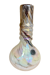 9" SOFT GLASS WATER PIPE, MULTICOLOR SWIRLS