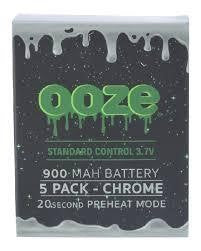 OOZE 5 PACK STANDARD 900 MAH BATTERY, CHROME - NEW STAR NOVELTIES