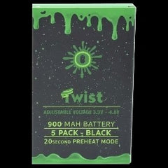 OOZE 5 PACK TWIST 900 MAH BATTERY, BLACK - NEW STAR NOVELTIES